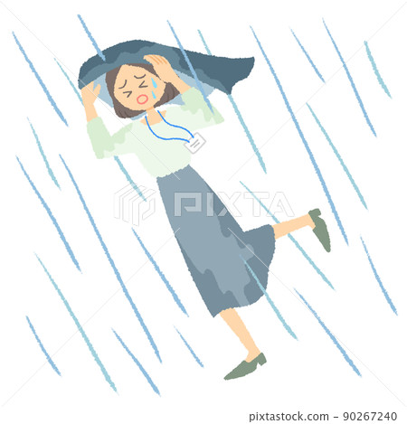 雨中奔跑的女人 雨中奔跑的女人 90267240