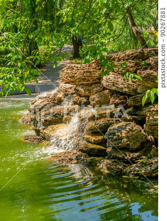 Stream in the Liberty park of Odessa, Ukraine 90267881