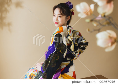 Furisode woman black 90267956