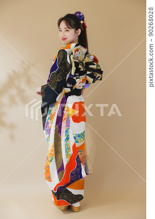 Furisode woman whole body Furisode woman whole body 90268028