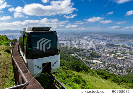 Scenery of Sarakurayama Slope Car, Yahatahigashi-ku, Kitakyushu Scenery of Sarakurayama Slope Car, Yahatahigashi-ku, Kitakyushu 90268081