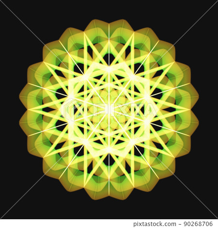 幾何圖案分形圖案曼荼羅彩色圖標 90268706