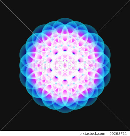 Geometric pattern Fractal pattern Mandala colorful icon 90268711