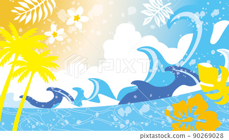 Summer palm resort illustration Summer palm resort illustration 90269028