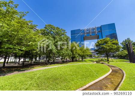 "Telecom Center Building" and the waterway of Symbol Promenade Park "Telecom Center Building" and the waterway of Symbol Promenade Park 90269110