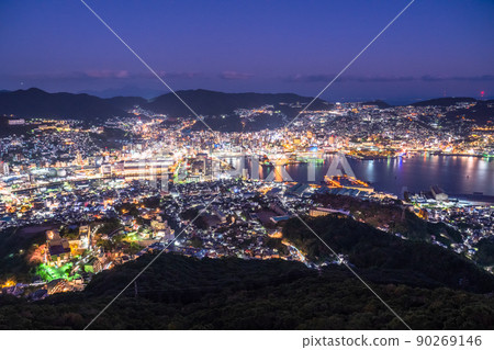 “長崎縣”夜景日本的稻佐山，三大夜景 90269146