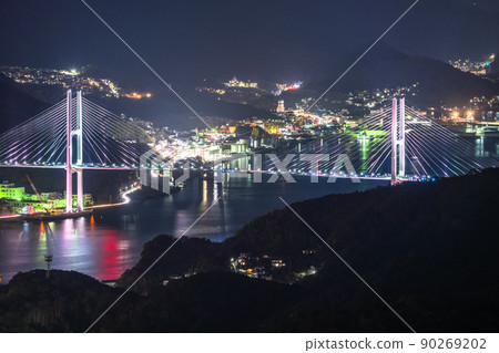 “長崎縣”夜景日本的稻佐山，三大夜景 90269202