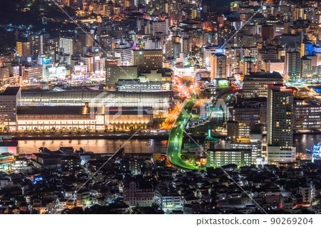 "Nagasaki Prefecture" Night view of Mt. Inasa, Japan's three major night views "Nagasaki Prefecture" Night view of Mt. Inasa, Japan's three major night views 90269204