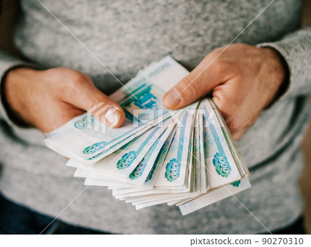 Hands counting rubles Hands counting rubles 90270310