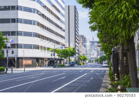 Yotsubashisuji in the morning Shinmachi 1 South intersection Yotsubashisuji in the morning Shinmachi 1 South intersection 90270583