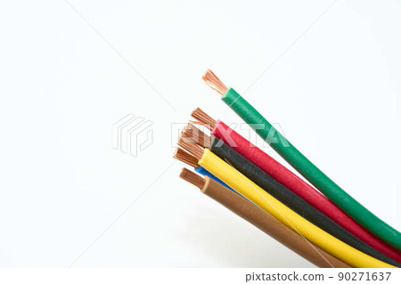 Image of electric wire processing and electrical materials 90271637