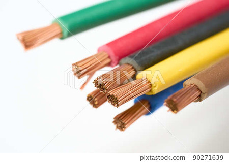 Image of electric wire processing and electrical materials 90271639