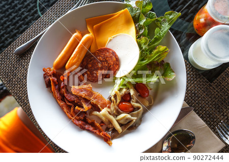Breakfast on a plate at the hotel 90272444