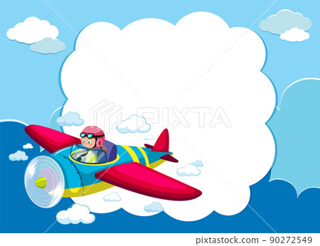 Pilot flying the plane banner Pilot flying the plane banner 90272549