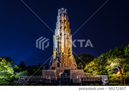 宮崎平和台公園 和平之塔 燈飾和平之塔 宮崎平和台公園 和平之塔 燈飾和平之塔 90272807