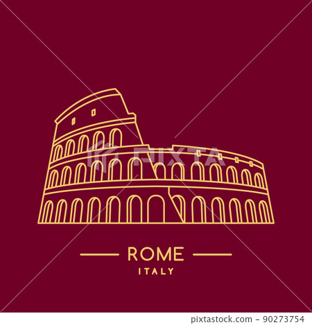 Colosseum line art icon.  90273754
