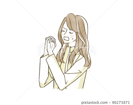 絕望地祈禱的女人 90273871