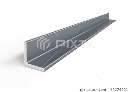 Single steel angle bar (L-profile) isolated on white background Single steel angle bar (L-profile) isolated on white background 90274401