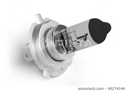 Halogen car light bulb isolated on white background 90274546