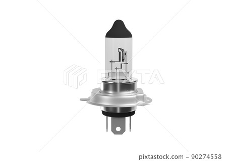 Halogen car light bulb isolated on white background Halogen car light bulb isolated on white background 90274558