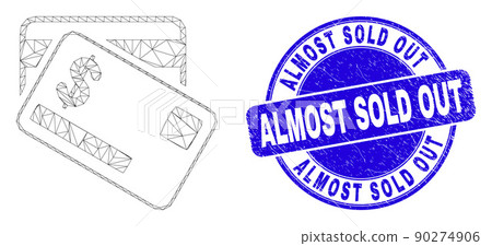 Blue Scratched Almost Sold Out Stamp and Web Mesh Dollar Bank Cards Blue Scratched Almost Sold Out Stamp and Web Mesh Dollar Bank Cards 90274906