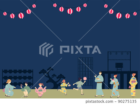 People who enjoy the summer festival 90275135