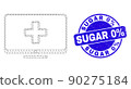 Blue Scratched Sugar 0% Stamp Seal and Web Mesh Computer Medicine 90275184