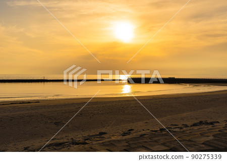 Sunset at Eguchihama Seaside Park 90275339