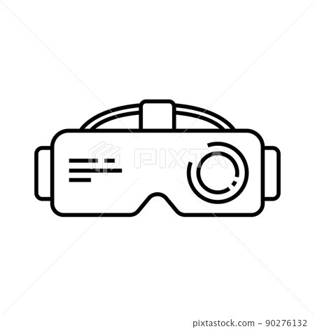 VR headset vector icon. Virtual reality line icon. 90276132