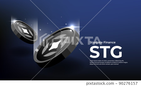 Stg coin cryptocurrency concept banner background. Stock