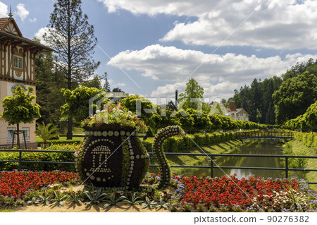 Luhacovice, picturesque spa town in Southern Moravia, Czech Republic 90276382