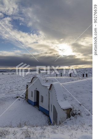 Typical outdoor wine cellars in Plze, Slovacko, Southern Moravia, Czech Republic Typical outdoor wine cellars in Plze, Slovacko, Southern Moravia, Czech Republic 90276639