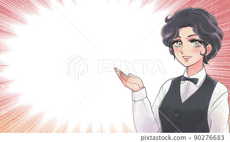 Shojo manga style illustration, beautiful bartender's eye catch Shojo manga style illustration, beautiful bartender's eye catch 90276683