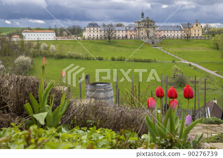 Small vineyard and Kuks hospic, Eastern Bohemia, Czech Republic Small vineyard and Kuks hospic, Eastern Bohemia, Czech Republic 90276739