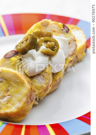 bean dumplings with sour cream and jalapenos bean dumplings with sour cream and jalapenos 90276975