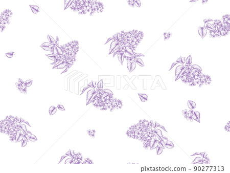 Seamless background with lilac flowers. Vector illustration Seamless background with lilac flowers. Vector illustration 90277313