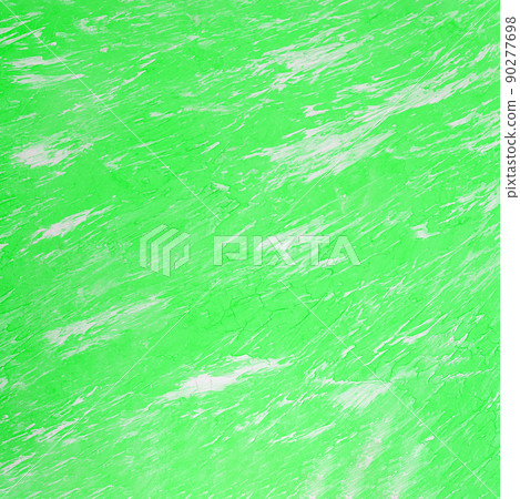Green craquelure texture. Green peeled paint. Concrete surface for design, square photo 90277698