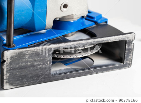 Powerful electric wall chaser for recessing in walls. construction tool, close-up 90278166