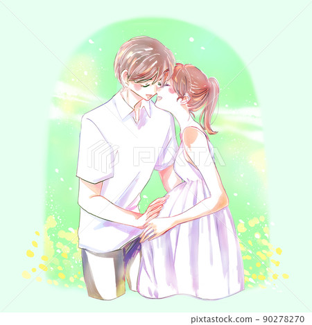 Happy pregnant women and partners 90278270