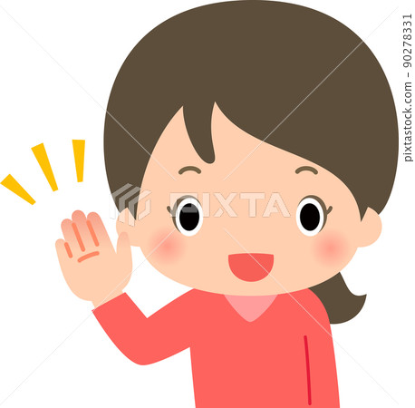 A woman who raises her hand to signal 90278331