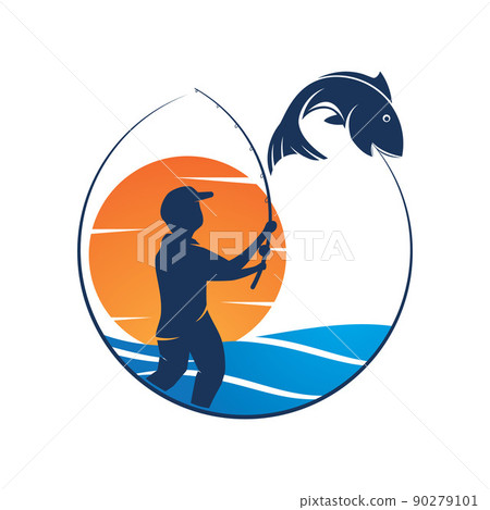 Fishing logo vector 90279101