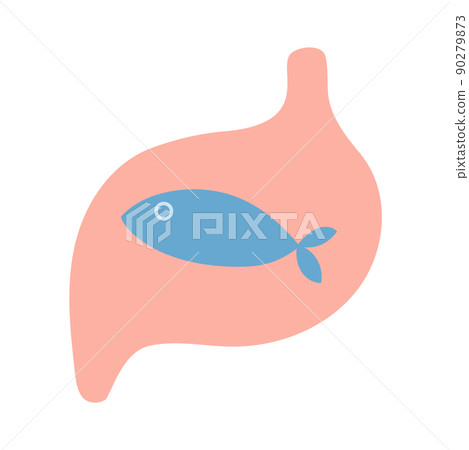 Stomach that ate fish 90279873