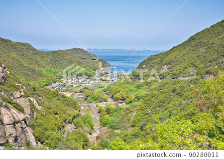 [小豆島吉田大壩的風景]香川縣小豆島町吉田 90280011