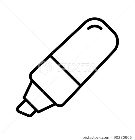 Highlighter marker pen icon. Office stationery. Vector illustration. Highlighter marker pen icon. Office stationery. Vector illustration. 90280906