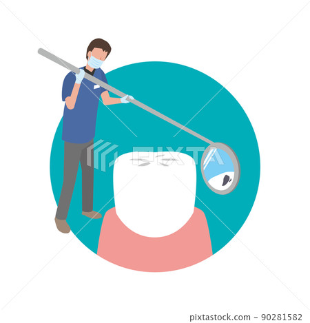 牙醫進行牙科檢查 90281582