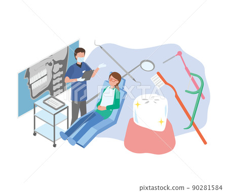 Image illustration of dental treatment Image illustration of dental treatment 90281584