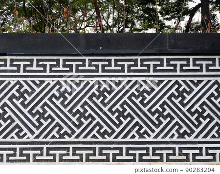 Dam, fence, Korean traditional fence, traditional pattern Dam, fence, Korean traditional fence, traditional pattern 90283204