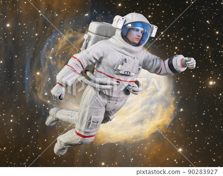 Astronaut floats in space Astronaut floats in space 90283927