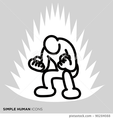Simple human icon series "People who release power" 90284088