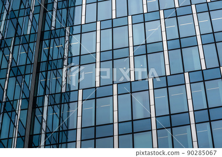 Schaerbeek, Brussels Capital Region - Belgium - 02 20 2020 Reflecting patterns of the blue office windows at the Engie headquarters Schaerbeek, Brussels Capital Region - Belgium - 02 20 2020 Reflecting patterns of the blue office windows at the Engie headquarters 90285067